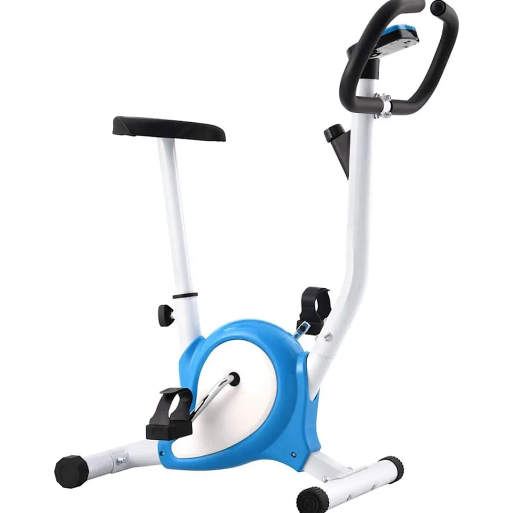 Entraînement & Fitness-vidaXL Vélo d'appartement avec résistance à courroie Bleu