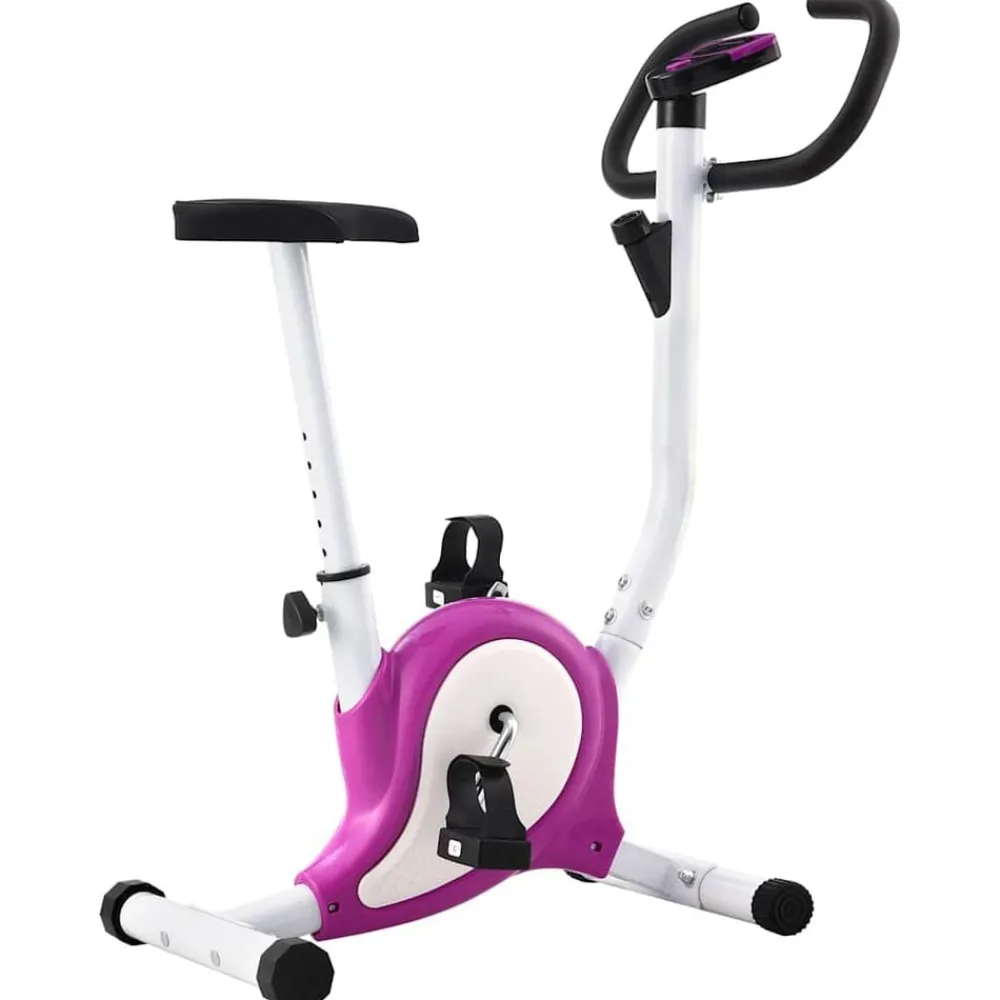 Entraînement & Fitness-vidaXL Vélo d'appartement avec résistance à courroie Violet