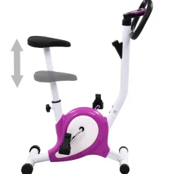 Entraînement & Fitness-vidaXL Vélo d'appartement avec résistance à courroie Violet