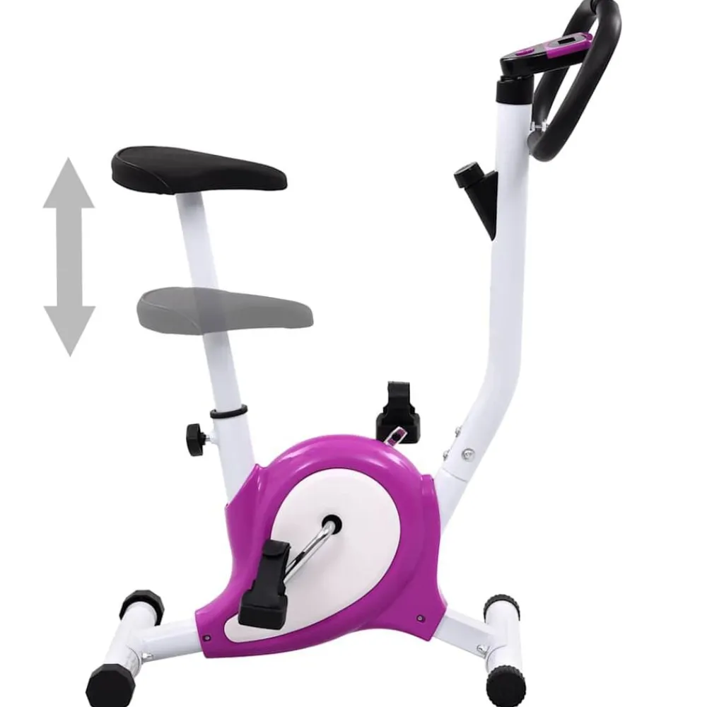 Entraînement & Fitness-vidaXL Vélo d'appartement avec résistance à courroie Violet
