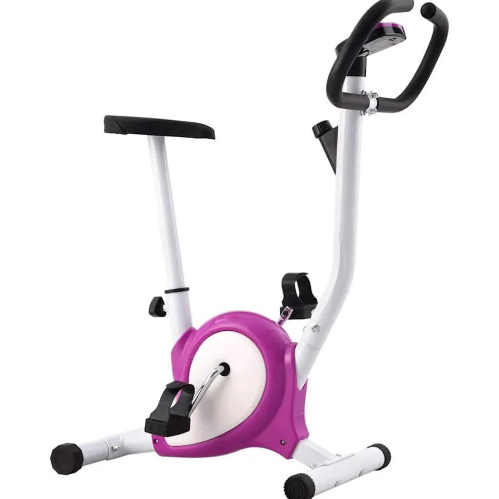 Entraînement & Fitness-vidaXL Vélo d'appartement avec résistance à courroie Violet