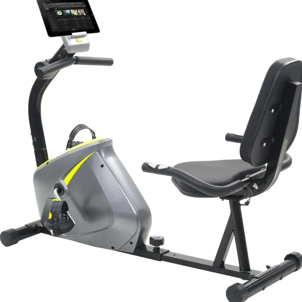 Entraînement & Fitness-vidaXL Vélo d'appartement magnétique couché avec mesure du pouls
