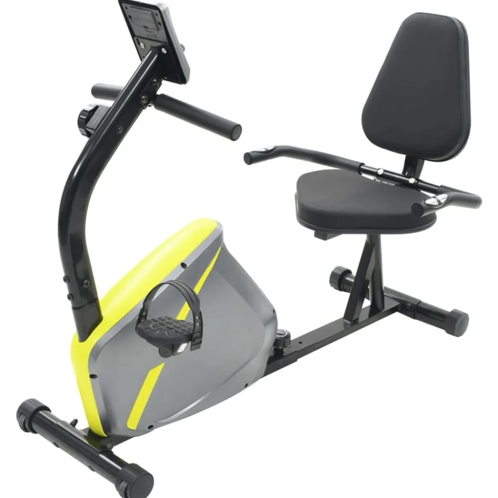 Entraînement & Fitness-vidaXL Vélo d'appartement magnétique couché avec mesure du pouls