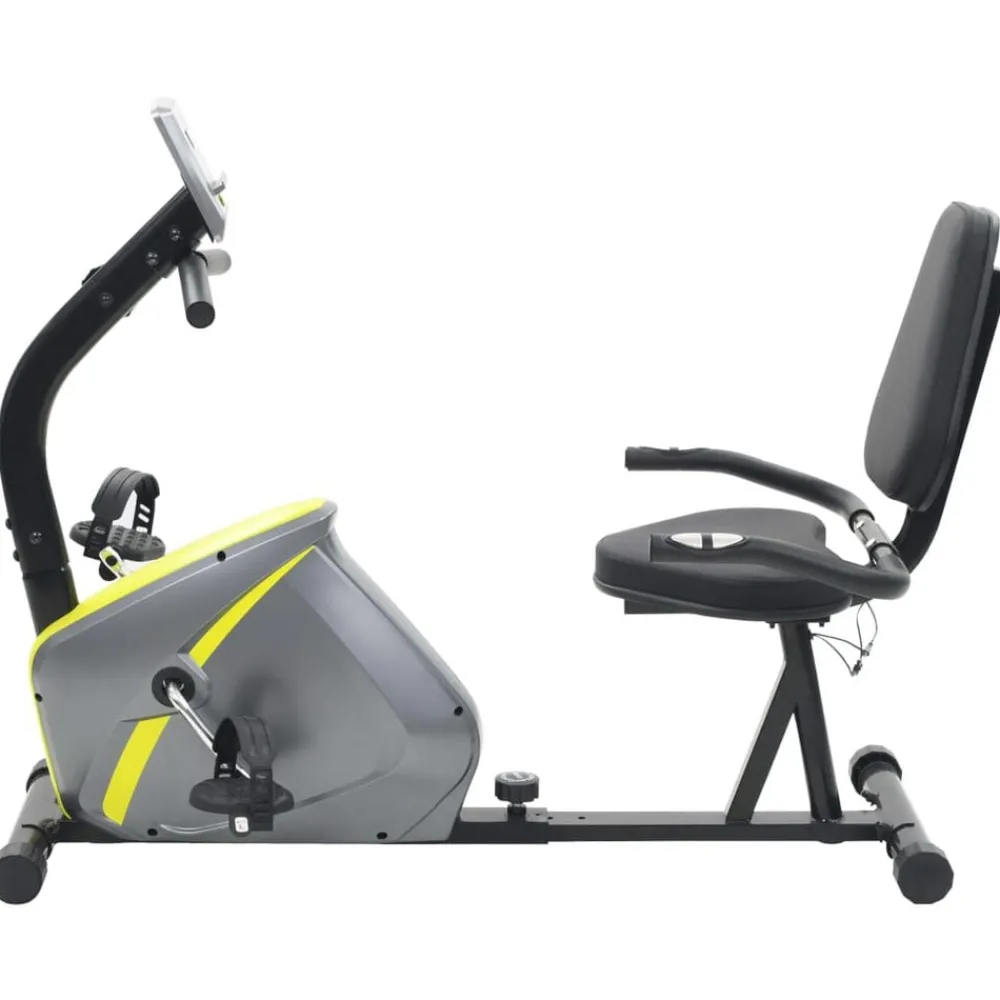 Entraînement & Fitness-vidaXL Vélo d'appartement magnétique couché avec mesure du pouls