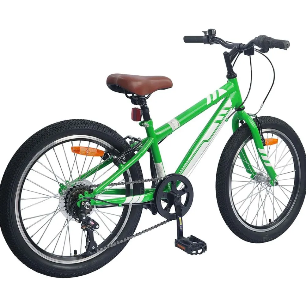 Loisirs De Plein Air-vidaXL Vélo de Montagne 20 Pouces 6-Speed pour 5-8 ans Vert