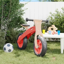 Jouets-vidaXL Vélo d'équilibre pour enfants avec pneus pneumatiques Rouge