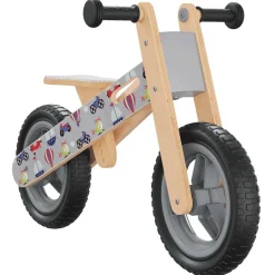 Jouets-vidaXL Vélo d'équilibre pour enfants imprimé Gris