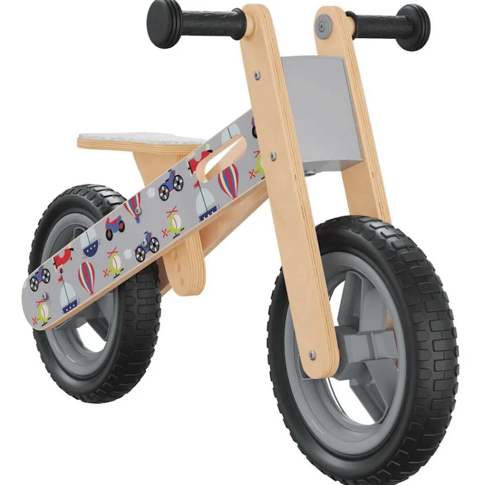 Jouets-vidaXL Vélo d'équilibre pour enfants imprimé Gris