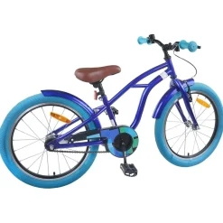 Loisirs De Plein Air-vidaXL Vélo pour Enfants 18 Pouces pour les 5-7 ans Bleu foncé