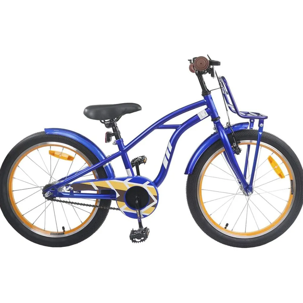 Loisirs De Plein Air-vidaXL Vélo pour Enfants 18 Pouces pour les 5-7 ans Bleu foncé