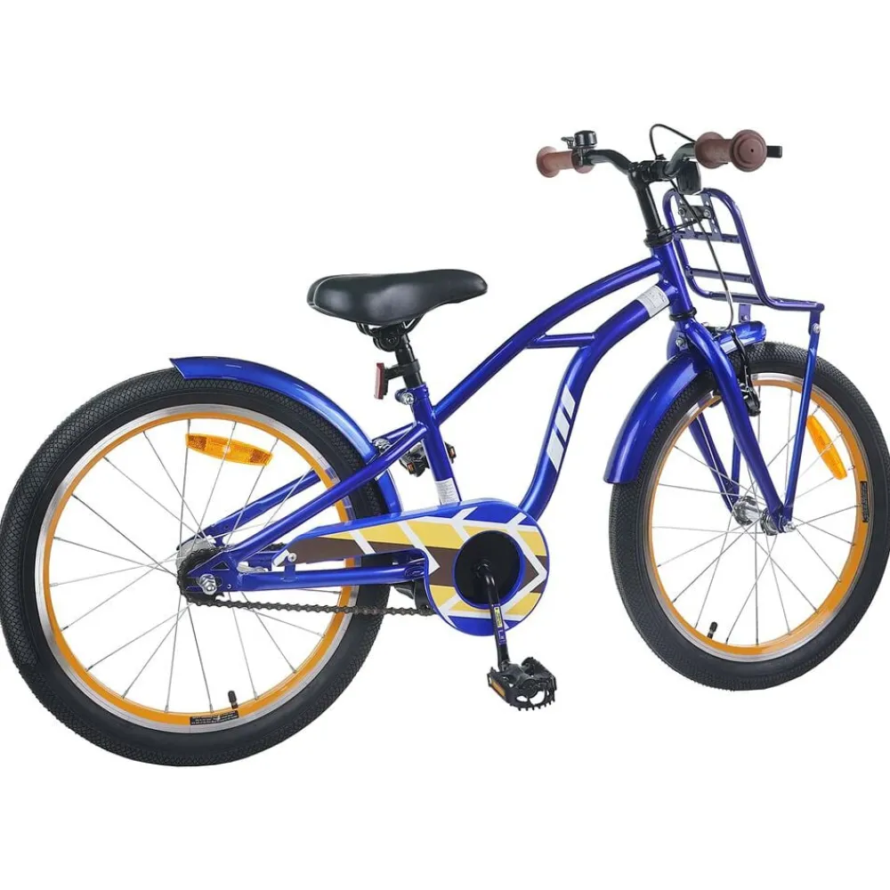 Loisirs De Plein Air-vidaXL Vélo pour Enfants 18 Pouces pour les 5-7 ans Bleu foncé