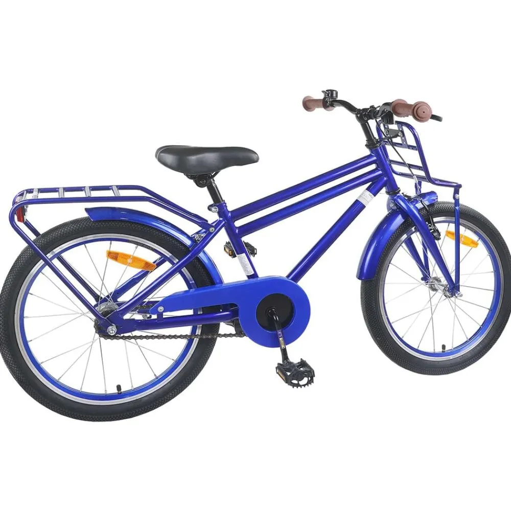 Loisirs De Plein Air-vidaXL Vélo pour Enfants 18 Pouces pour les 5-7 ans Bleu foncé