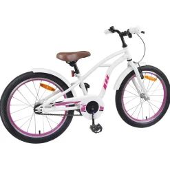 Loisirs De Plein Air-vidaXL Vélo pour Enfants 18 Pouces pour les 5-7 ans Blanc