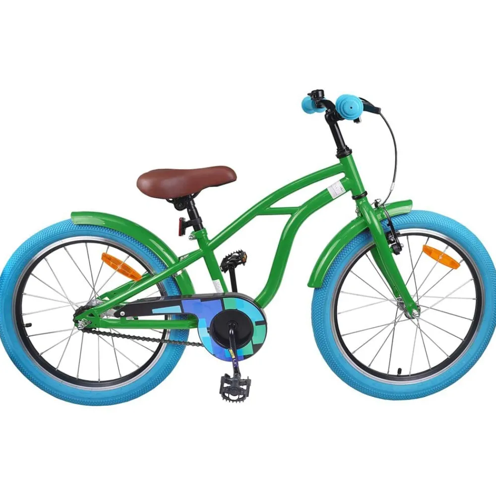 Loisirs De Plein Air-vidaXL Vélo pour Enfants 18 Pouces pour les 5-7 ans Vert