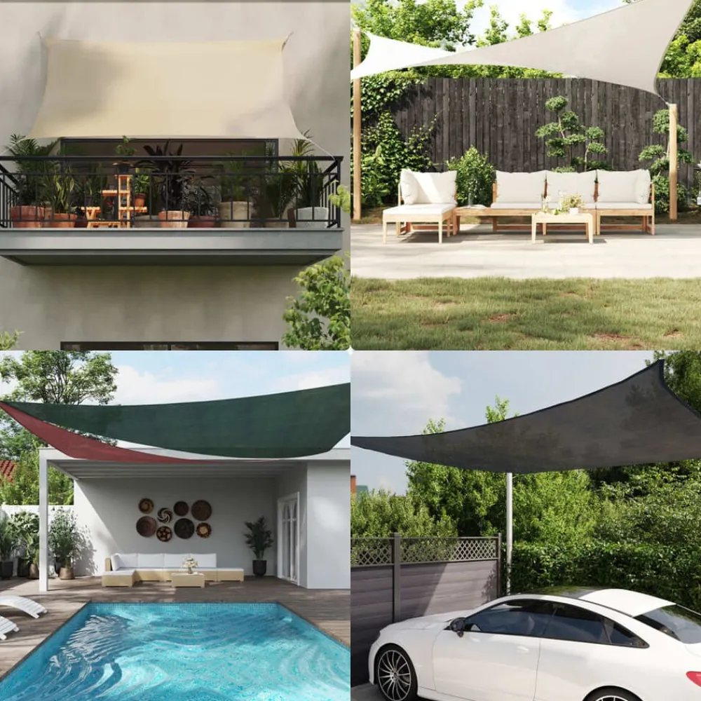 vidaXL Voile de parasol PEHD Carré 2 x 2 m