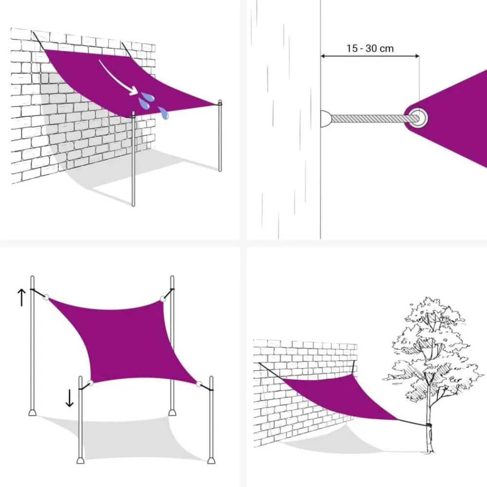 Pelouses & Jardins-vidaXL Voile de parasol tissu oxford triangulaire 3,6x3,6x3,6 m Beige