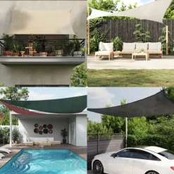 vidaXL Voile d'ombrage PEHD Rectangulaire 2 x 4 m