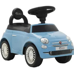 Jouets-vidaXL Voiture à chevaucher Fiat 500 Bleu