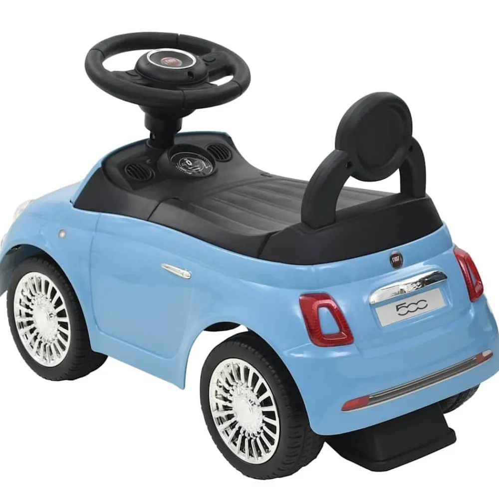 Jouets-vidaXL Voiture à chevaucher Fiat 500 Bleu