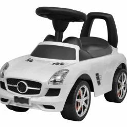 Jouets-vidaXL Voiture à pousser par pieds pour enfants blanc benz blanc