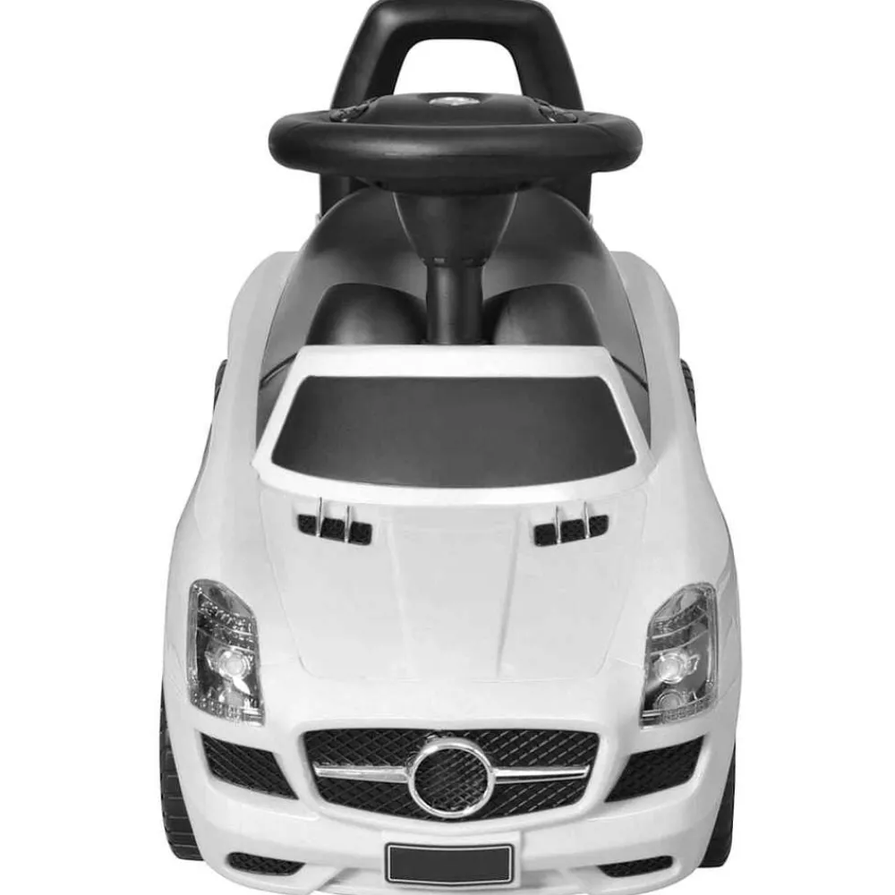 Jouets-vidaXL Voiture à pousser par pieds pour enfants blanc benz blanc