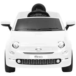 Jouets-vidaXL Voiture électrique pour enfants Fiat 500 Blanc