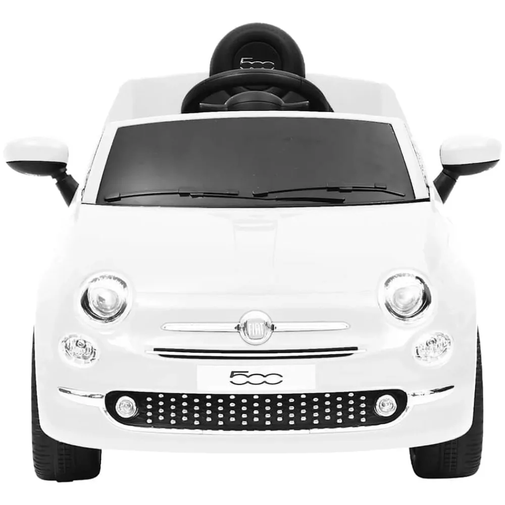Jouets-vidaXL Voiture électrique pour enfants Fiat 500 Blanc
