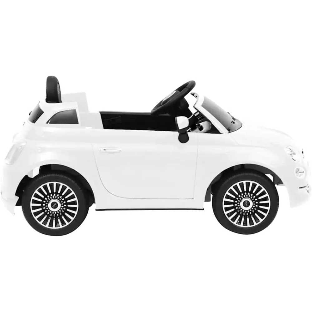 Jouets-vidaXL Voiture électrique pour enfants Fiat 500 Blanc
