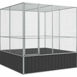 vidaXL Volière argenté 211x207x212 cm acier
