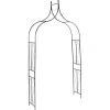 vidaXL Voûte de jardin Vert foncé 142x37x275 cm Fer