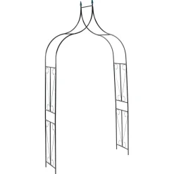 vidaXL Voûte de jardin Vert foncé 142x37x275 cm Fer