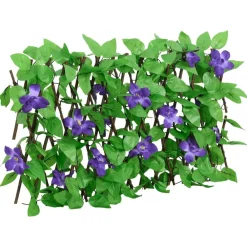 Clôtures & Barrières-vidaXL Treillis de lierre artificiel extensible vert 180x20 cm
