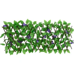 Clôtures & Barrières-vidaXL Treillis de lierre artificiel extensible vert 180x20 cm