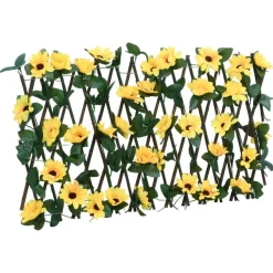 vidaXL Treillis de lierre artificiel extensible jaune 180x20 cm