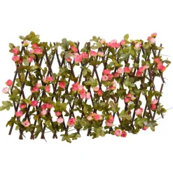 vidaXL Treillis de lierre artificiel extensible rose foncé 180x20 cm